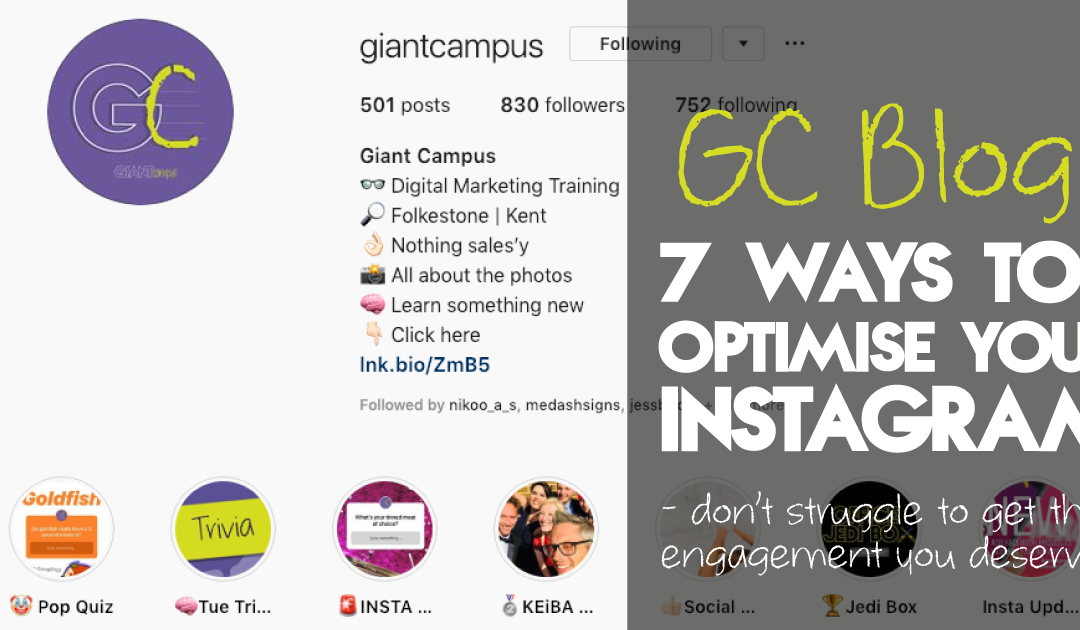 Top 7 ways to optimise your Instagram account